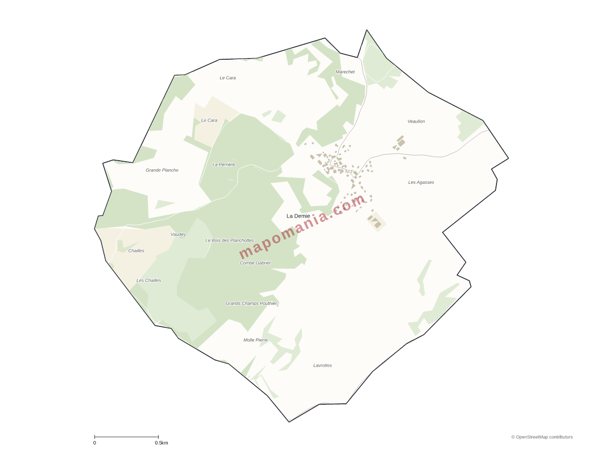Carte de La Demie à personnaliser