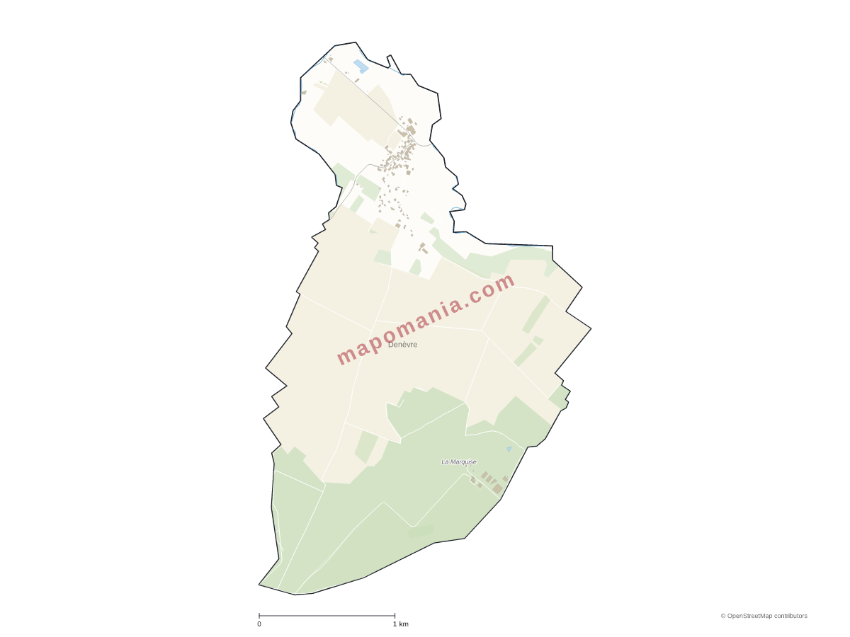 Carte de Denèvre à personnaliser