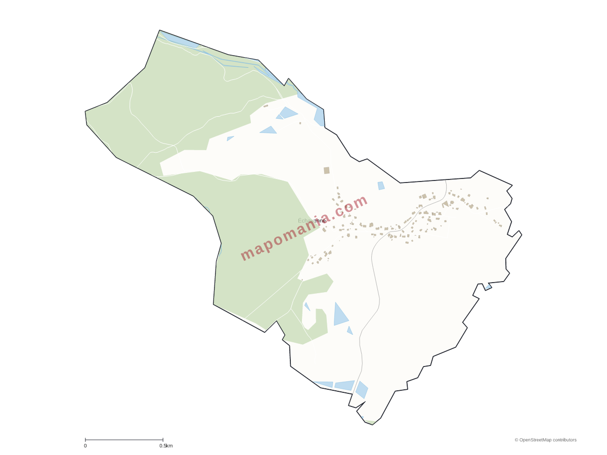 Carte de Échavanne à personnaliser