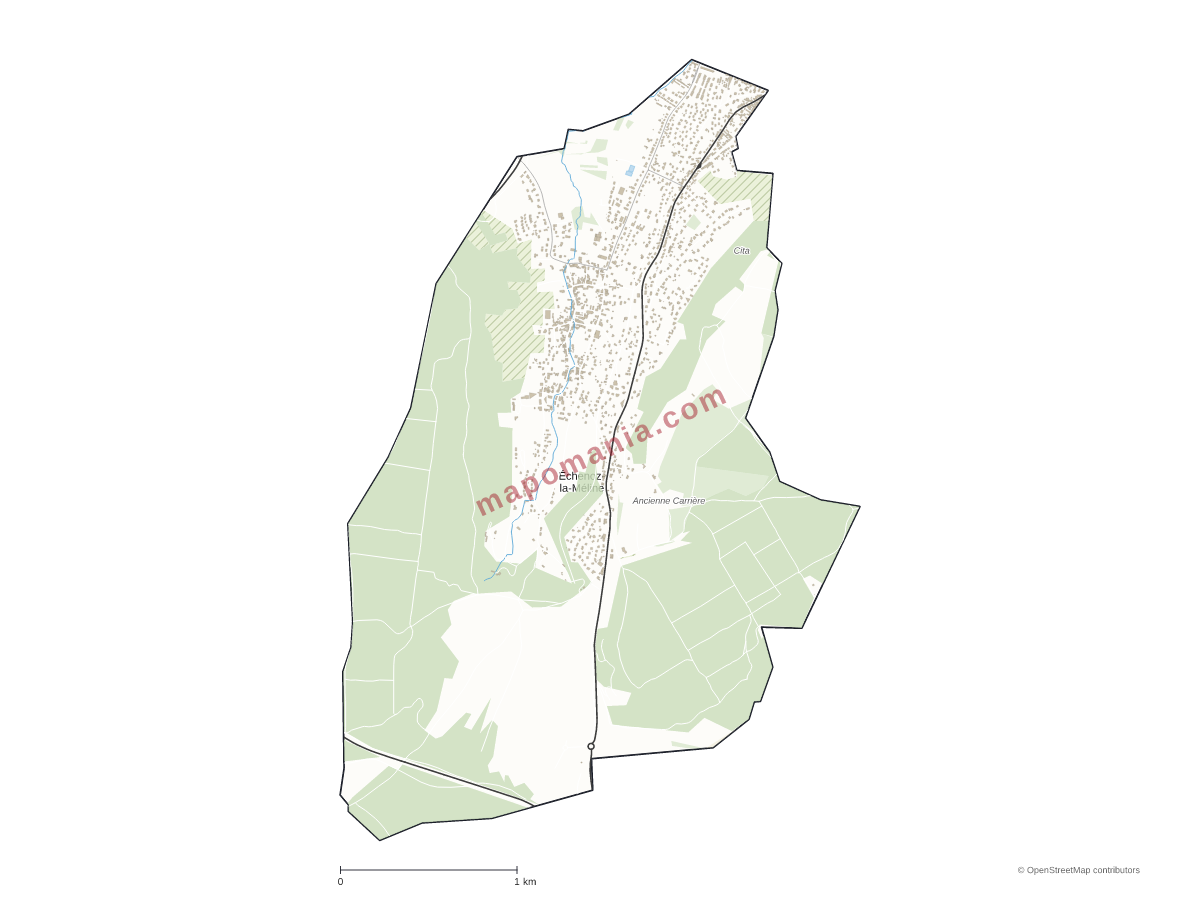 Carte de Échenoz-la-Méline à personnaliser