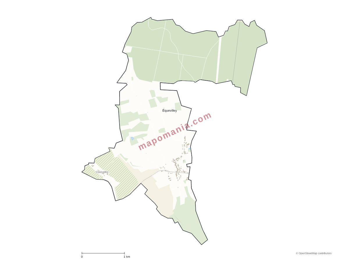 Carte de Équevilley à personnaliser