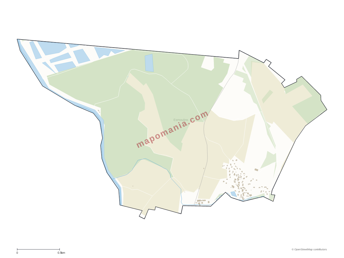 Carte de Esmoulins à personnaliser
