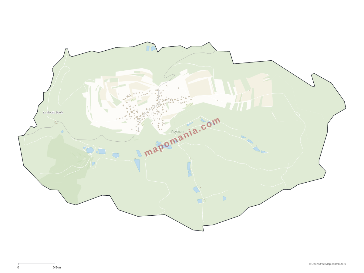 Carte de Faymont à personnaliser