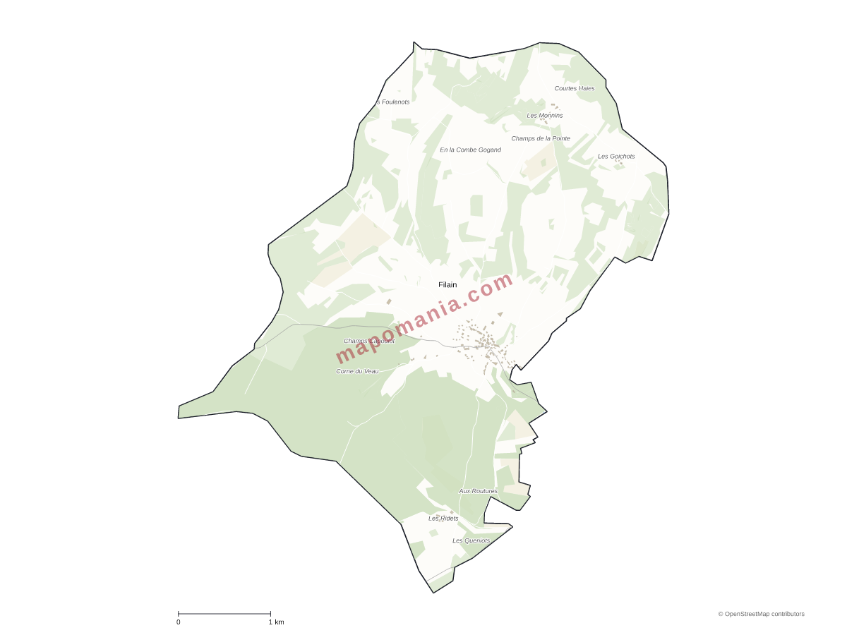 Carte de Filain à personnaliser