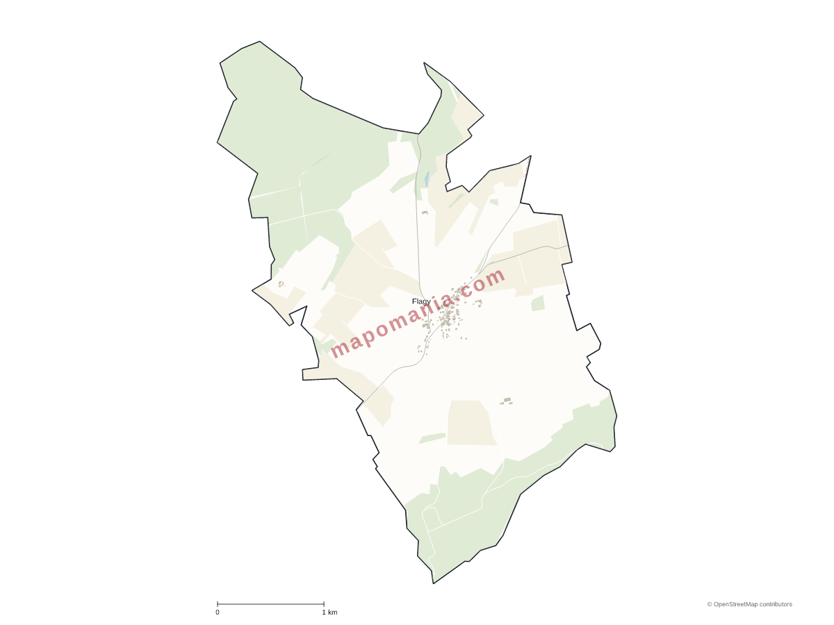 Carte de Flagy à personnaliser