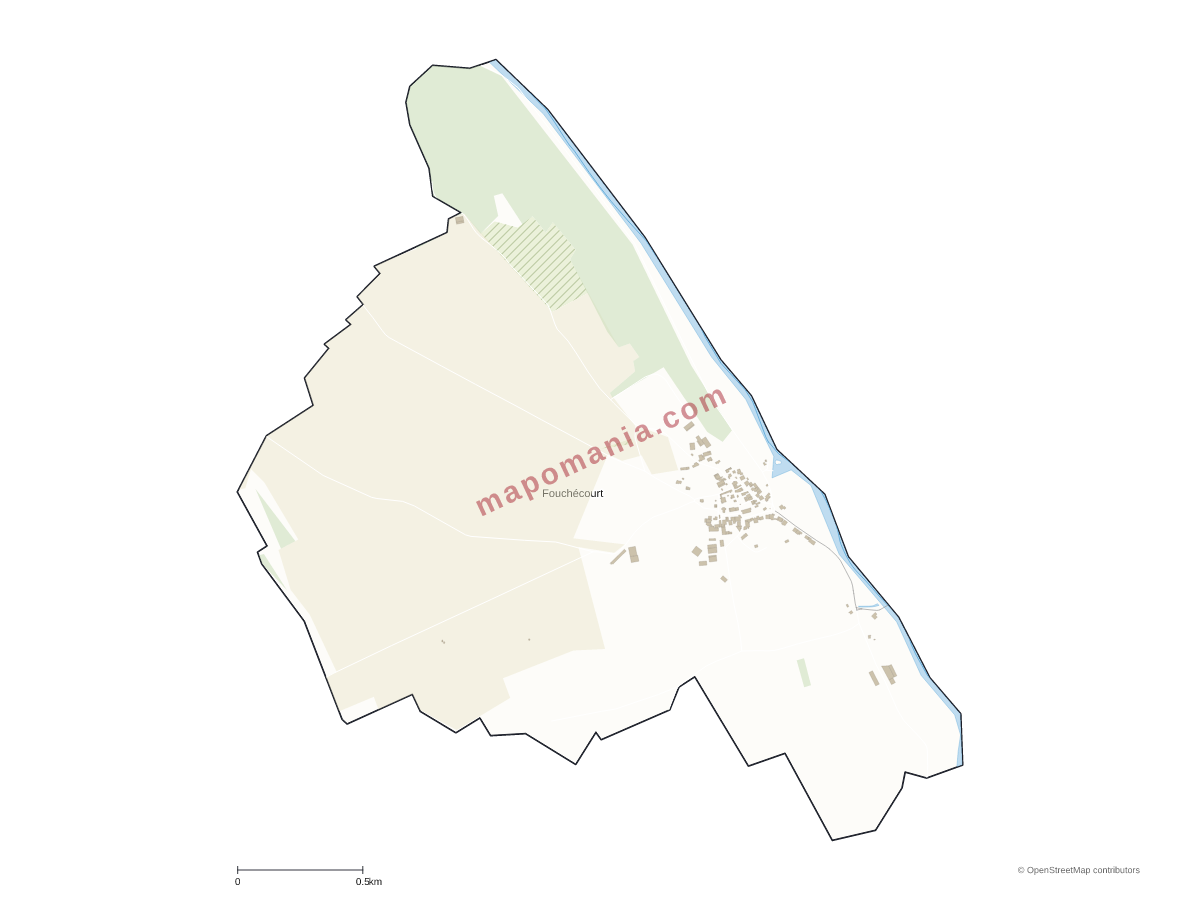 Carte de Fouchécourt à personnaliser