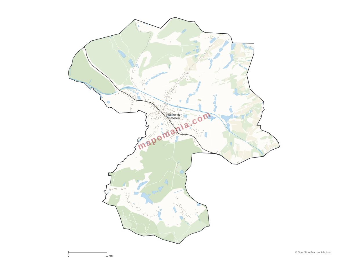 Carte de Frahier-et-Chatebier à personnaliser