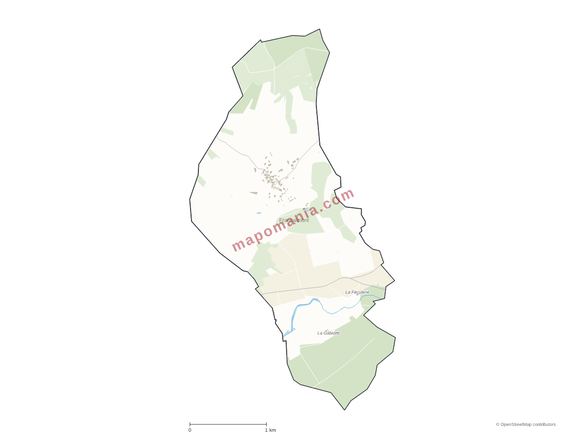 Carte de Francalmont à personnaliser