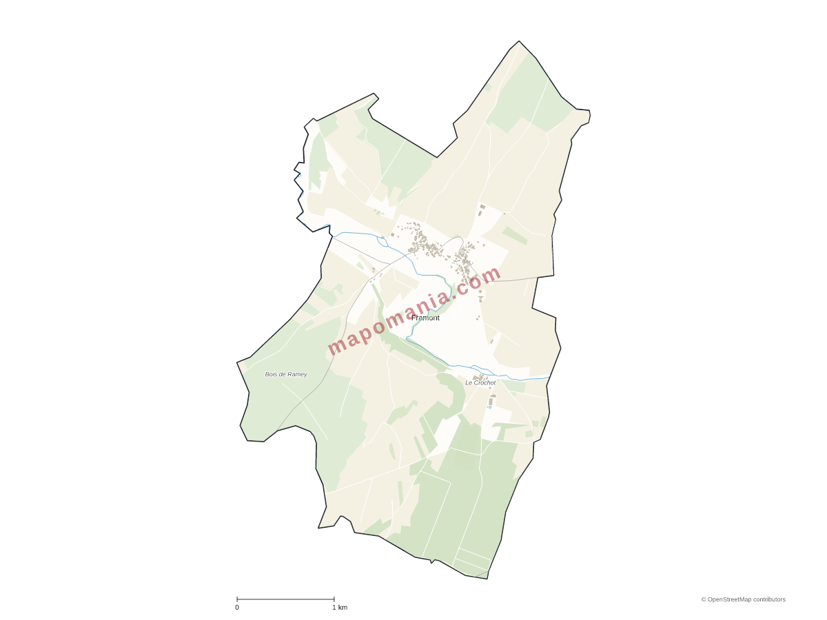Carte de Framont à personnaliser