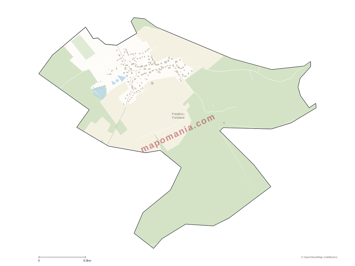 Carte de Frédéric-Fontaine à personnaliser
