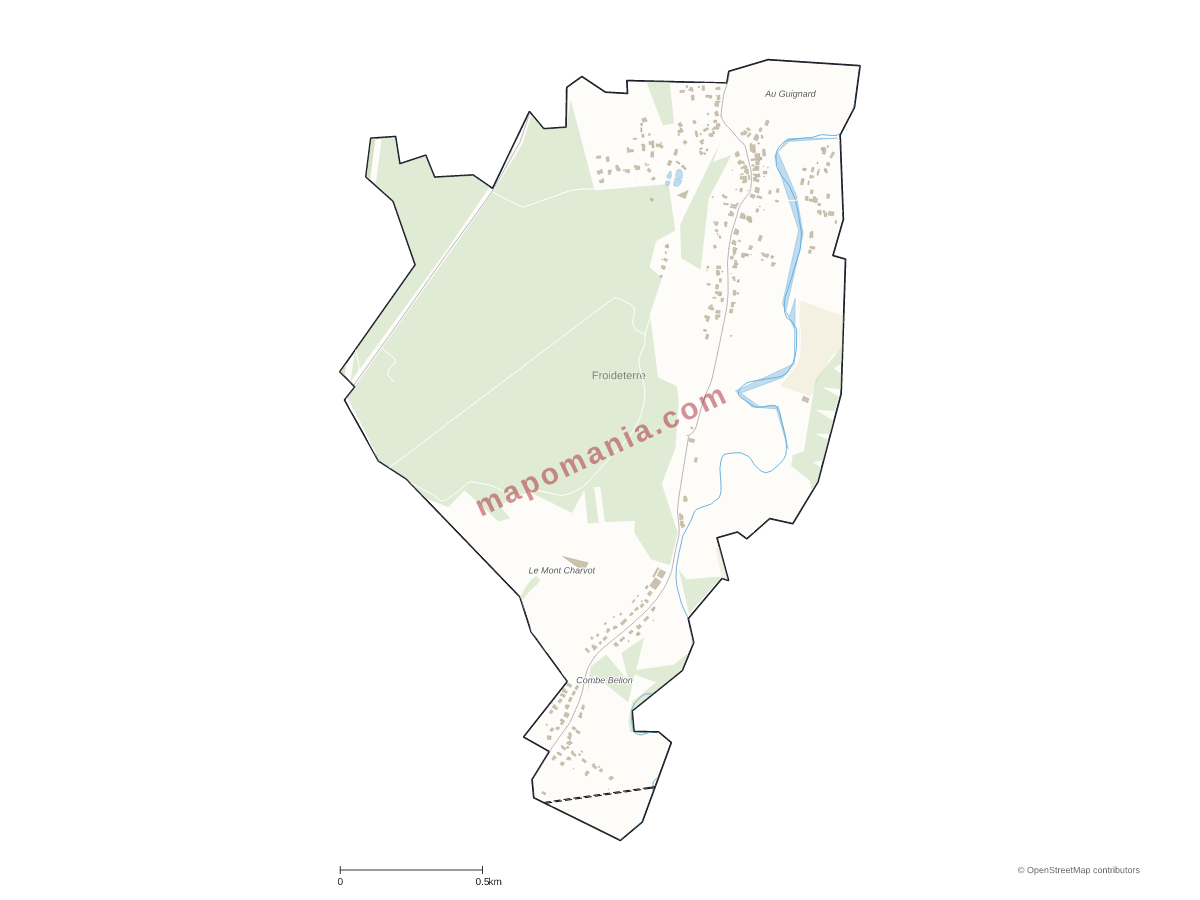 Carte de Froideterre à personnaliser