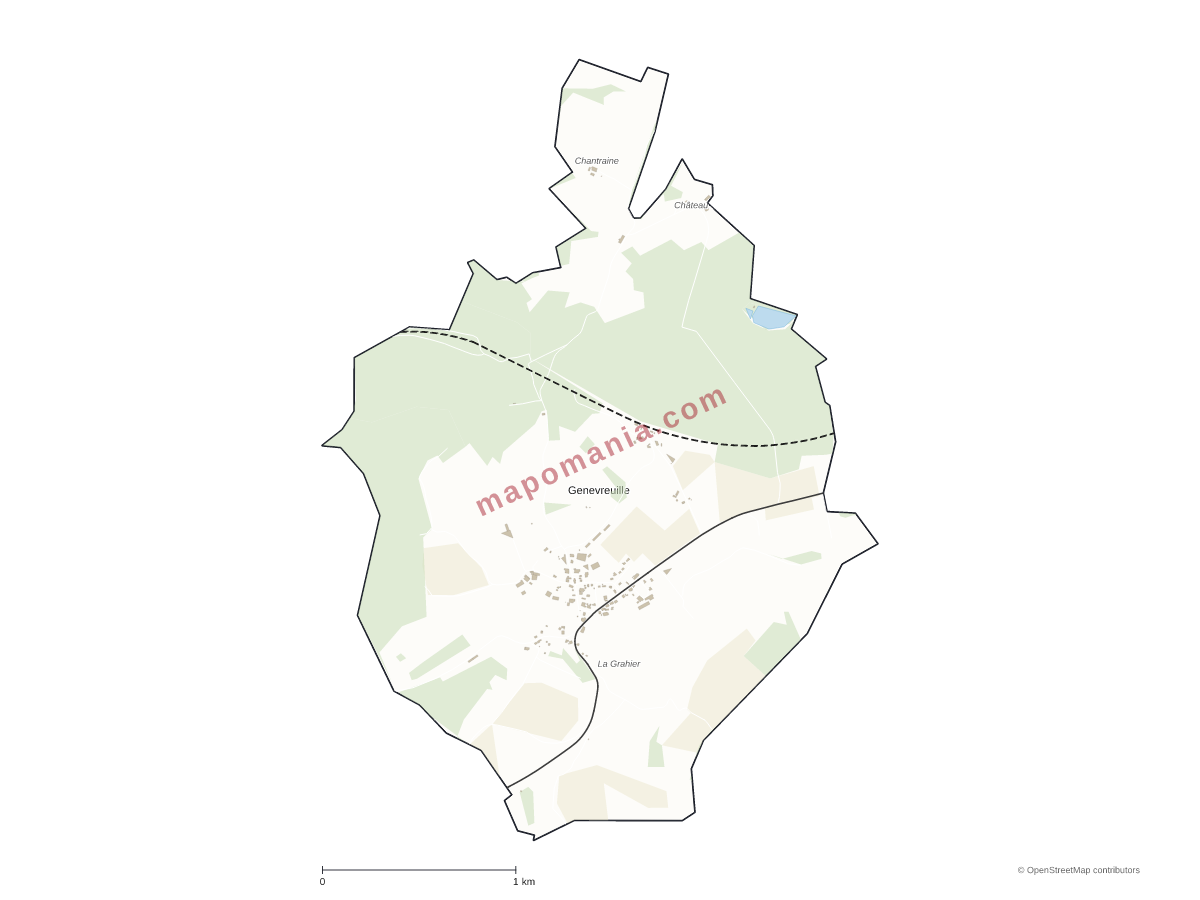 Carte de Genevreuille à personnaliser