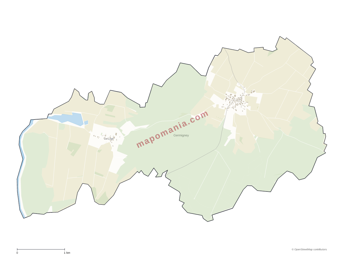 Carte de Germigney à personnaliser