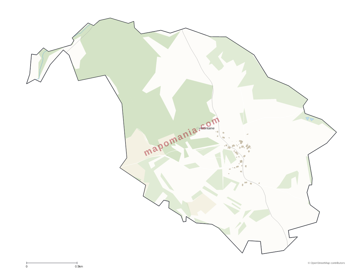 Carte de Girefontaine à personnaliser