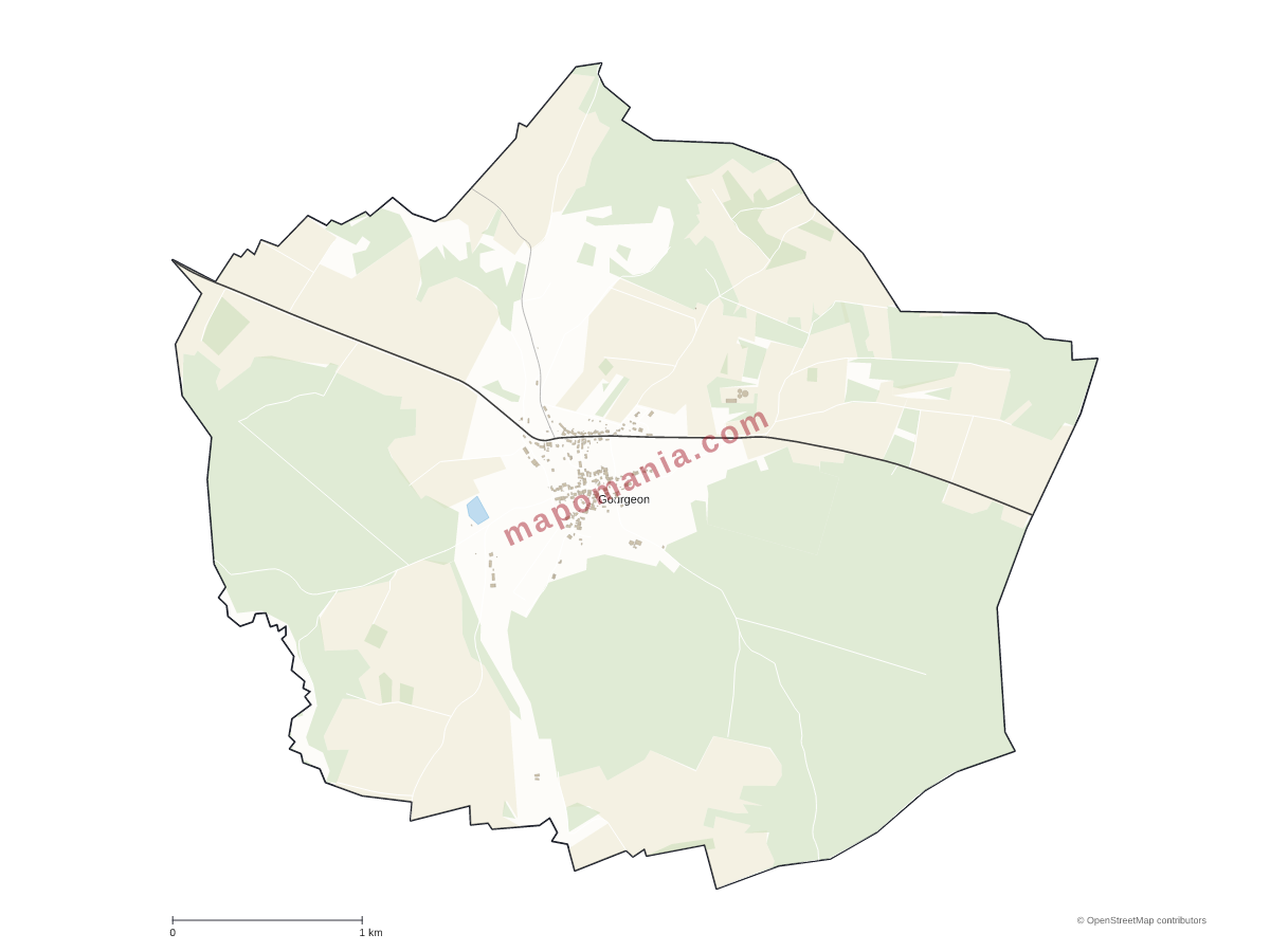 Carte de Gourgeon à personnaliser