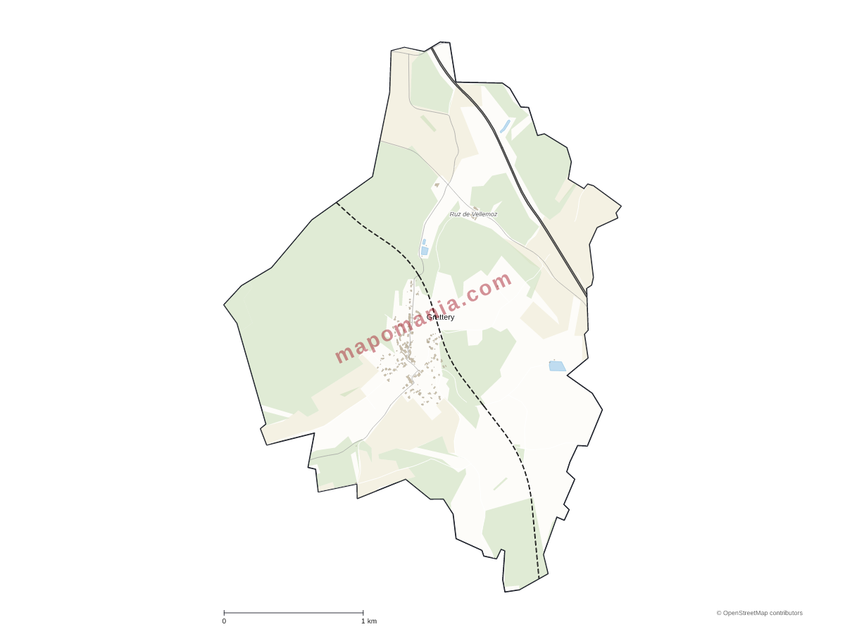 Carte de Grattery à personnaliser
