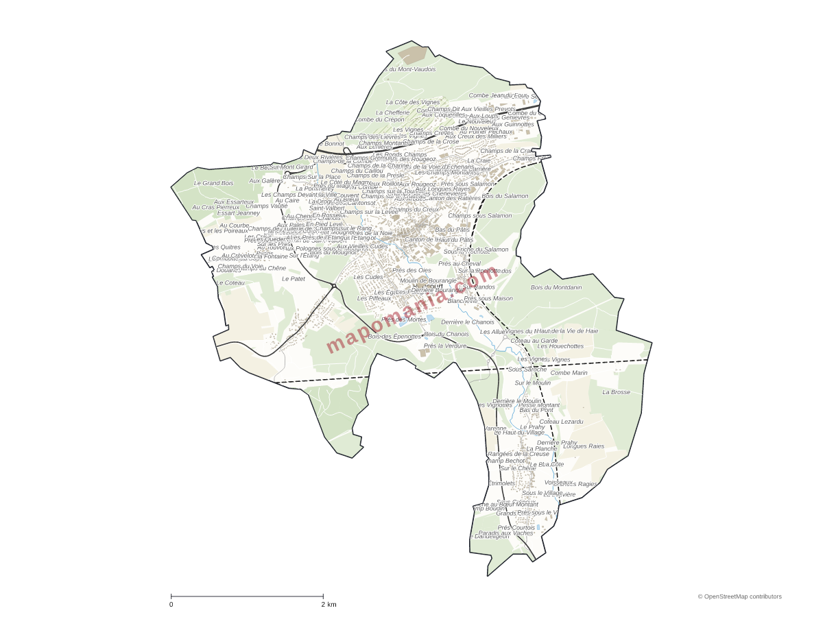 Carte de Héricourt à personnaliser