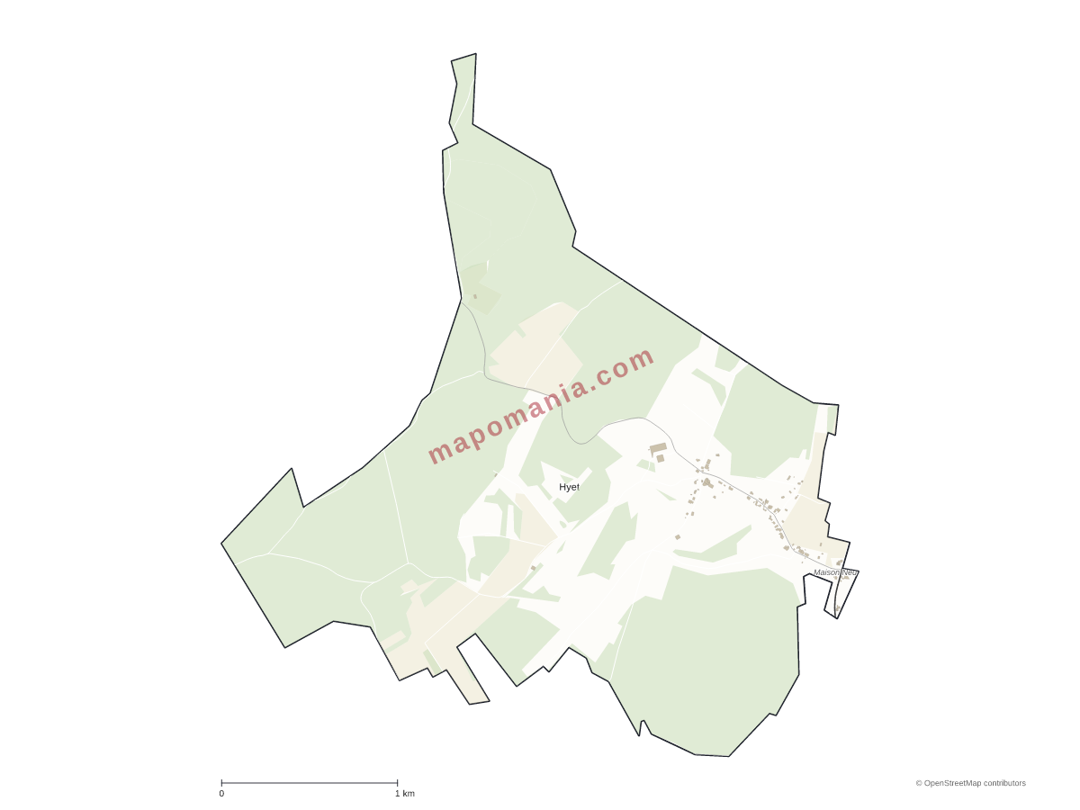 Carte de Hyet à personnaliser