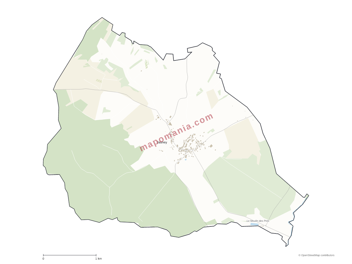 Carte de Jasney à personnaliser