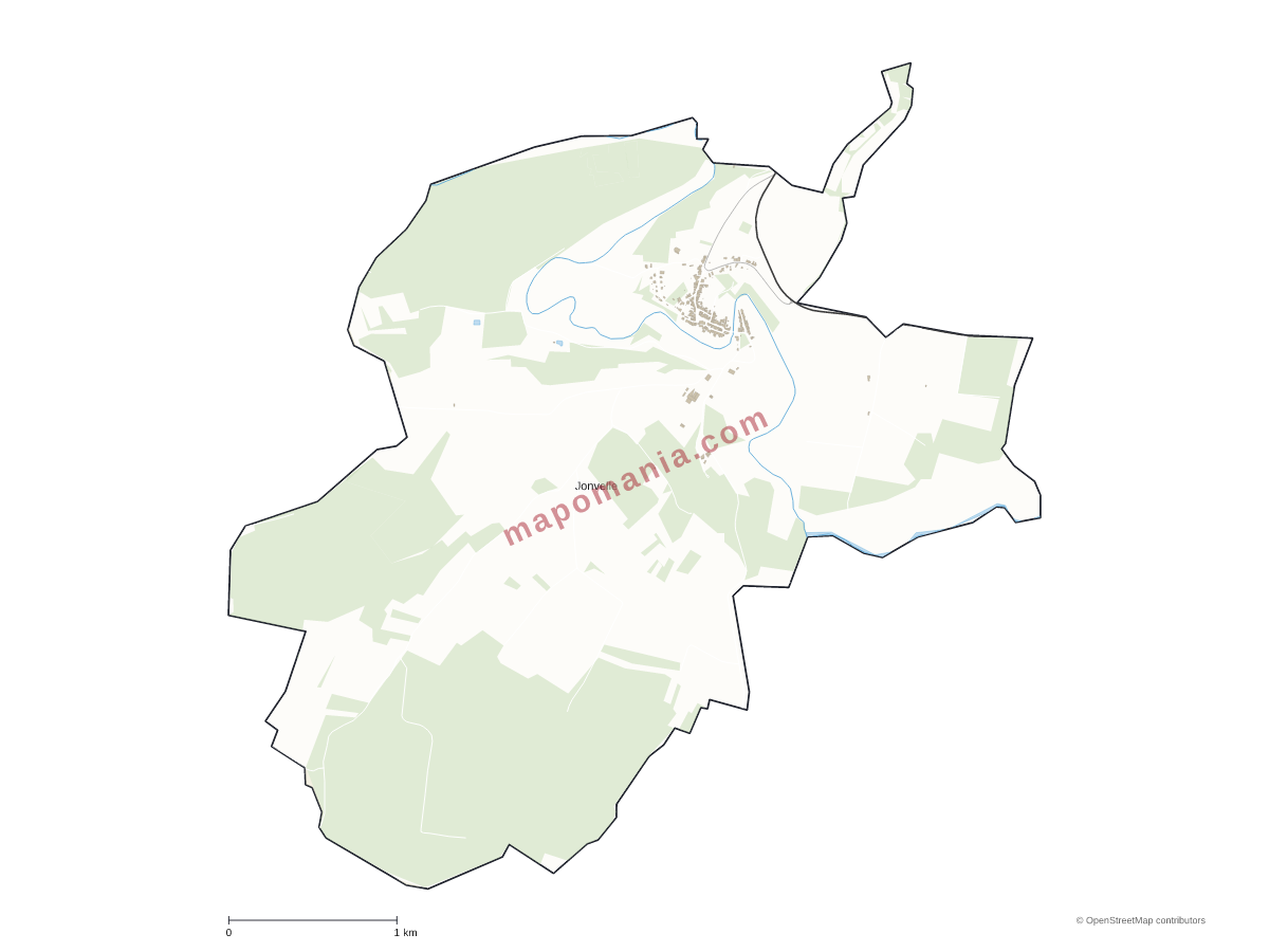 Carte de Jonvelle à personnaliser