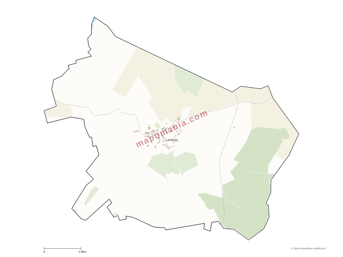 Carte de Lambrey à personnaliser