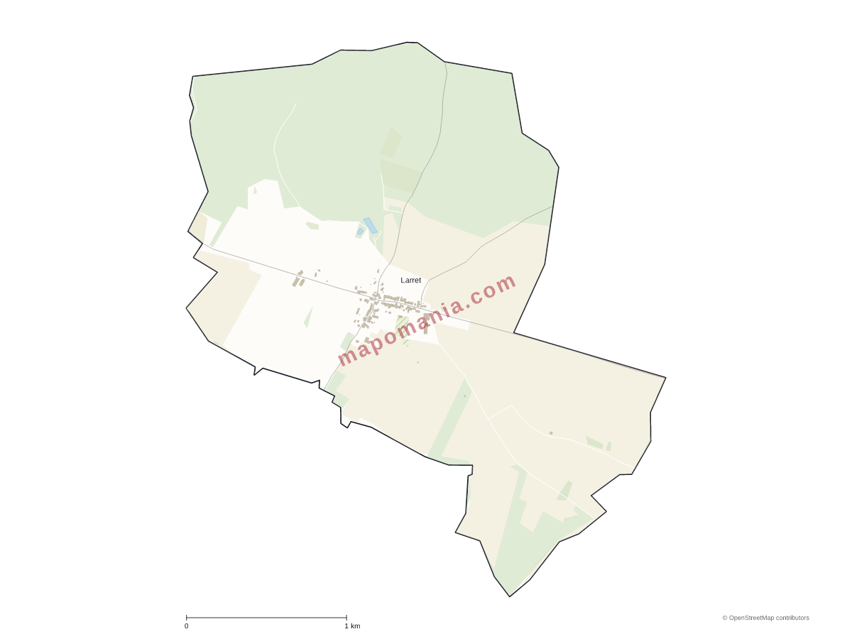 Carte de Larret à personnaliser