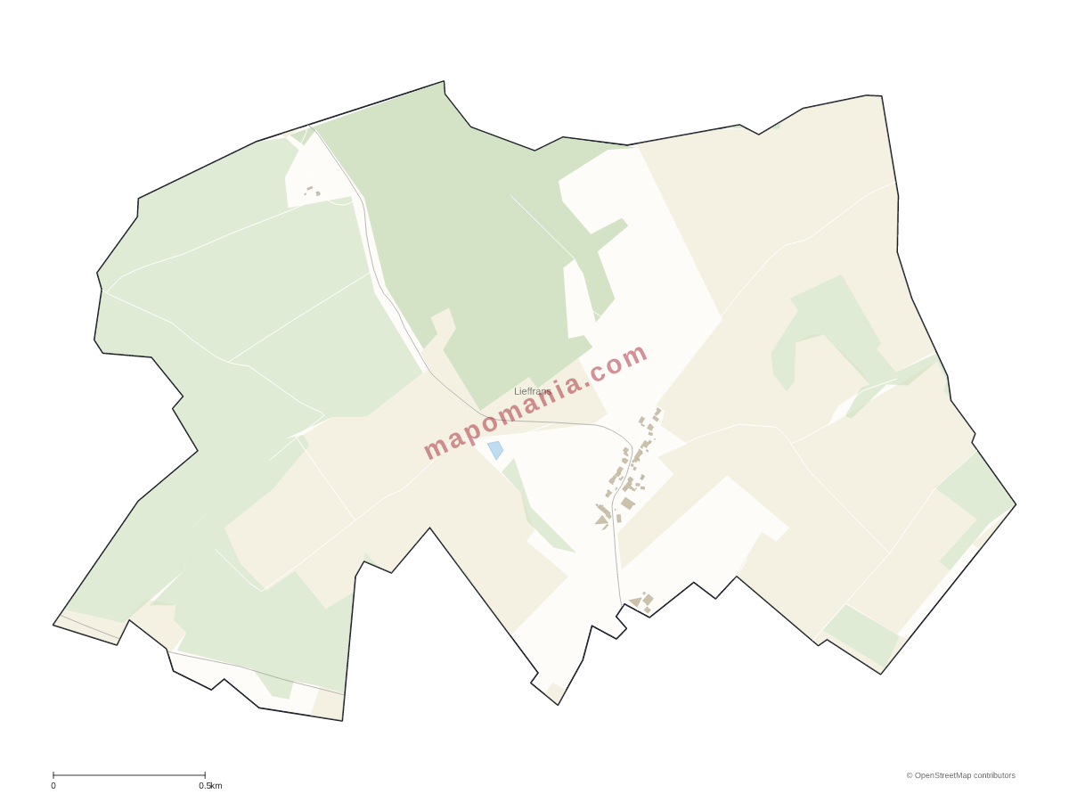 Carte de Lieffrans à personnaliser