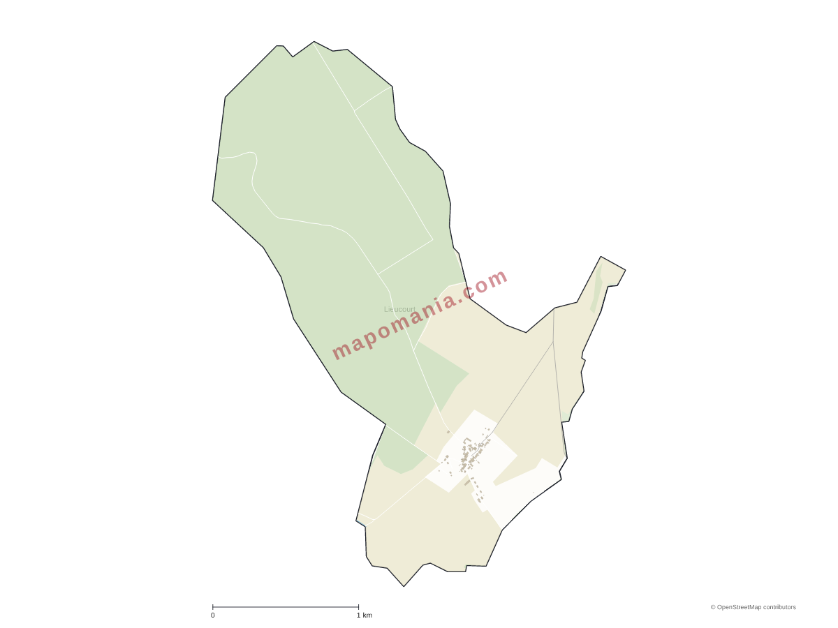 Carte de Lieucourt à personnaliser