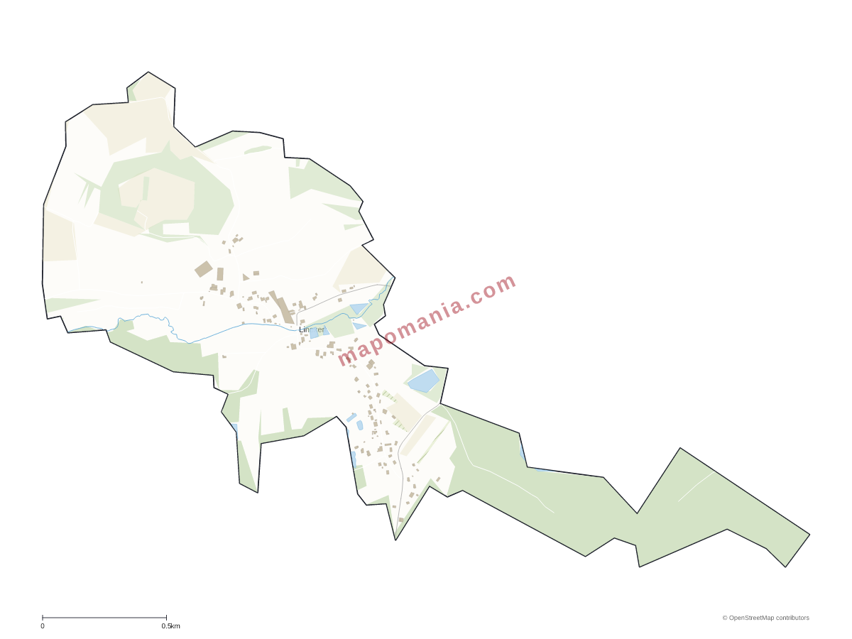 Carte de Linexert à personnaliser