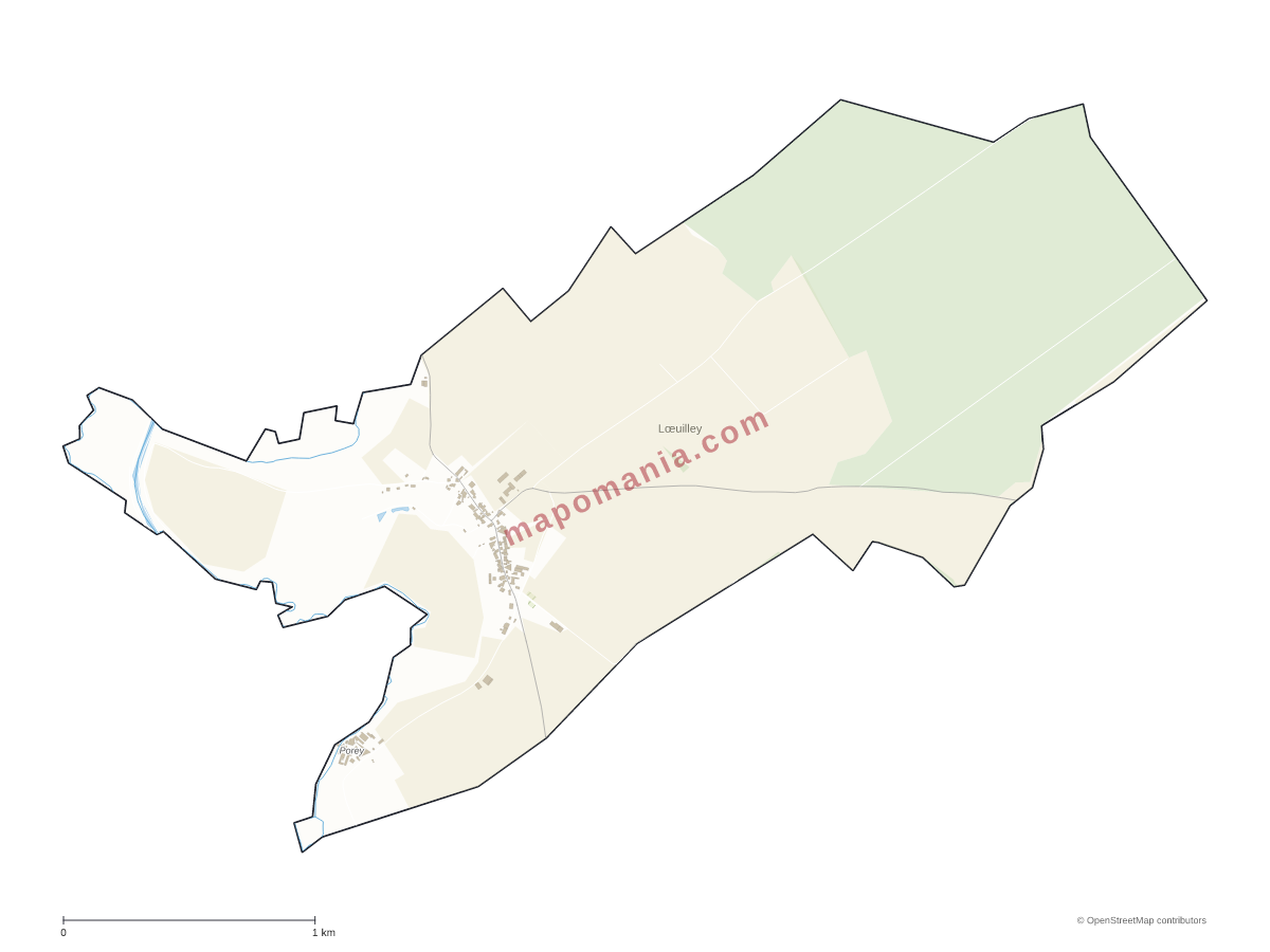 Carte de Lœuilley à personnaliser