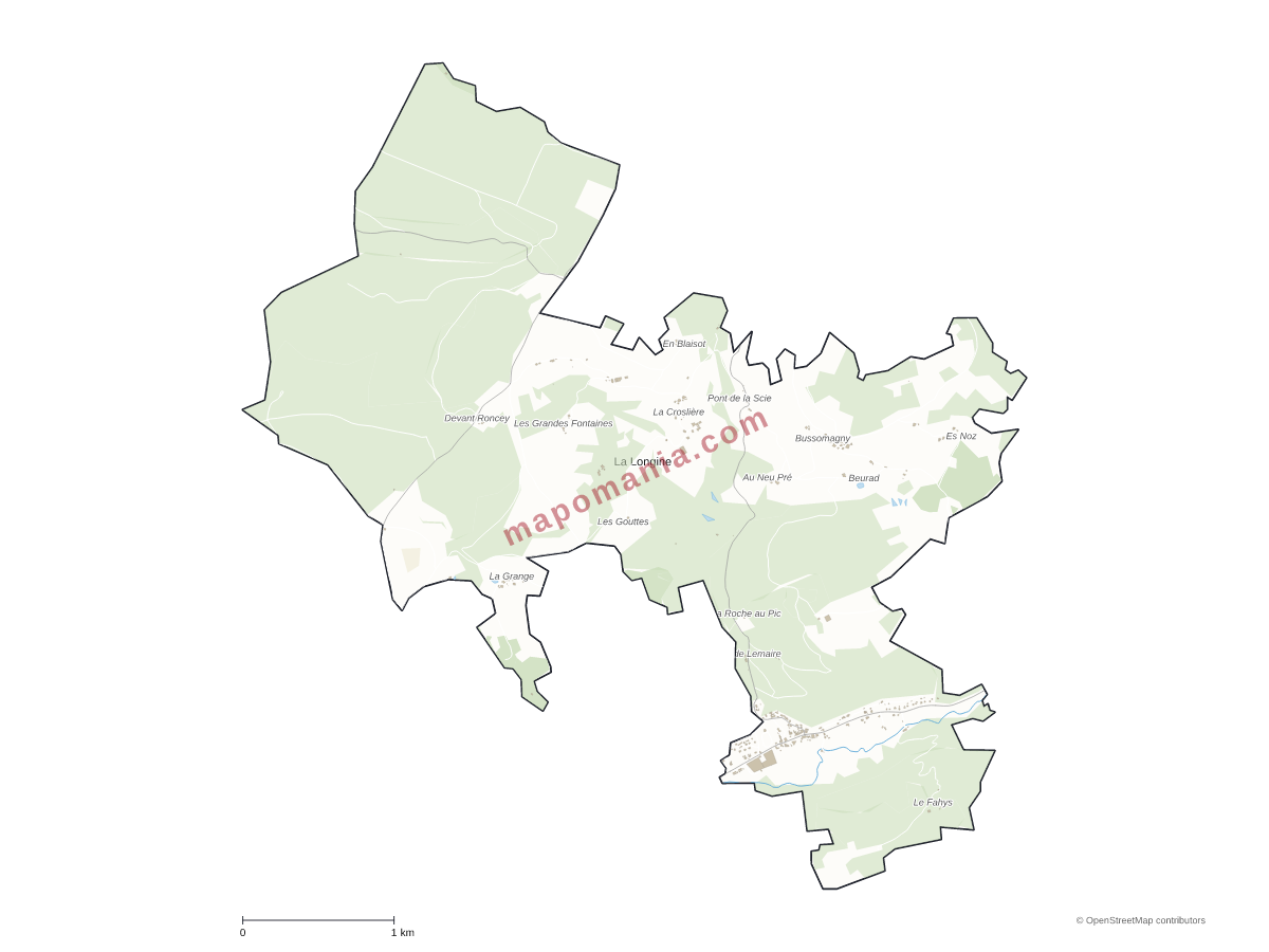 Carte de La Longine à personnaliser