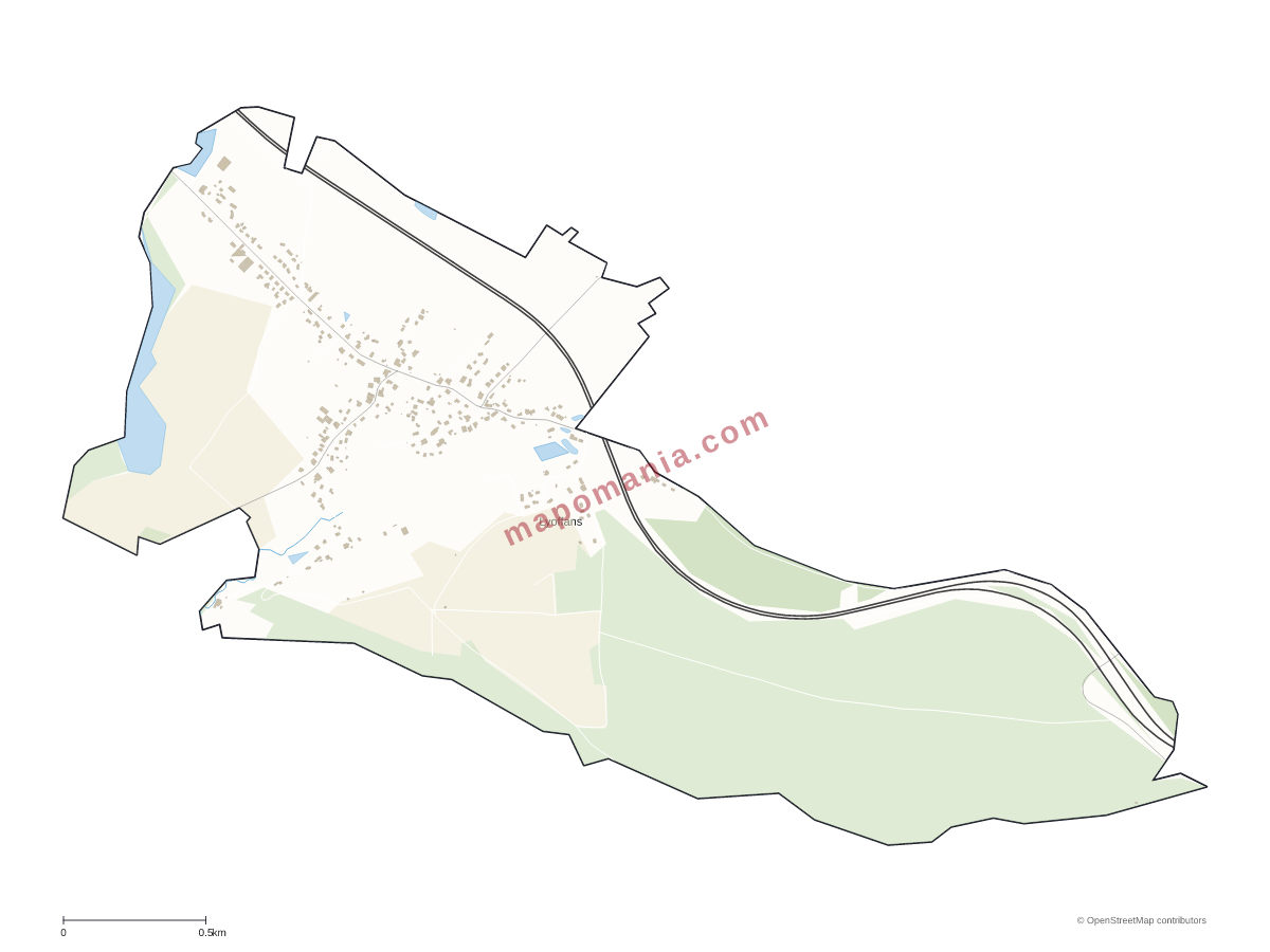 Carte de Lyoffans à personnaliser