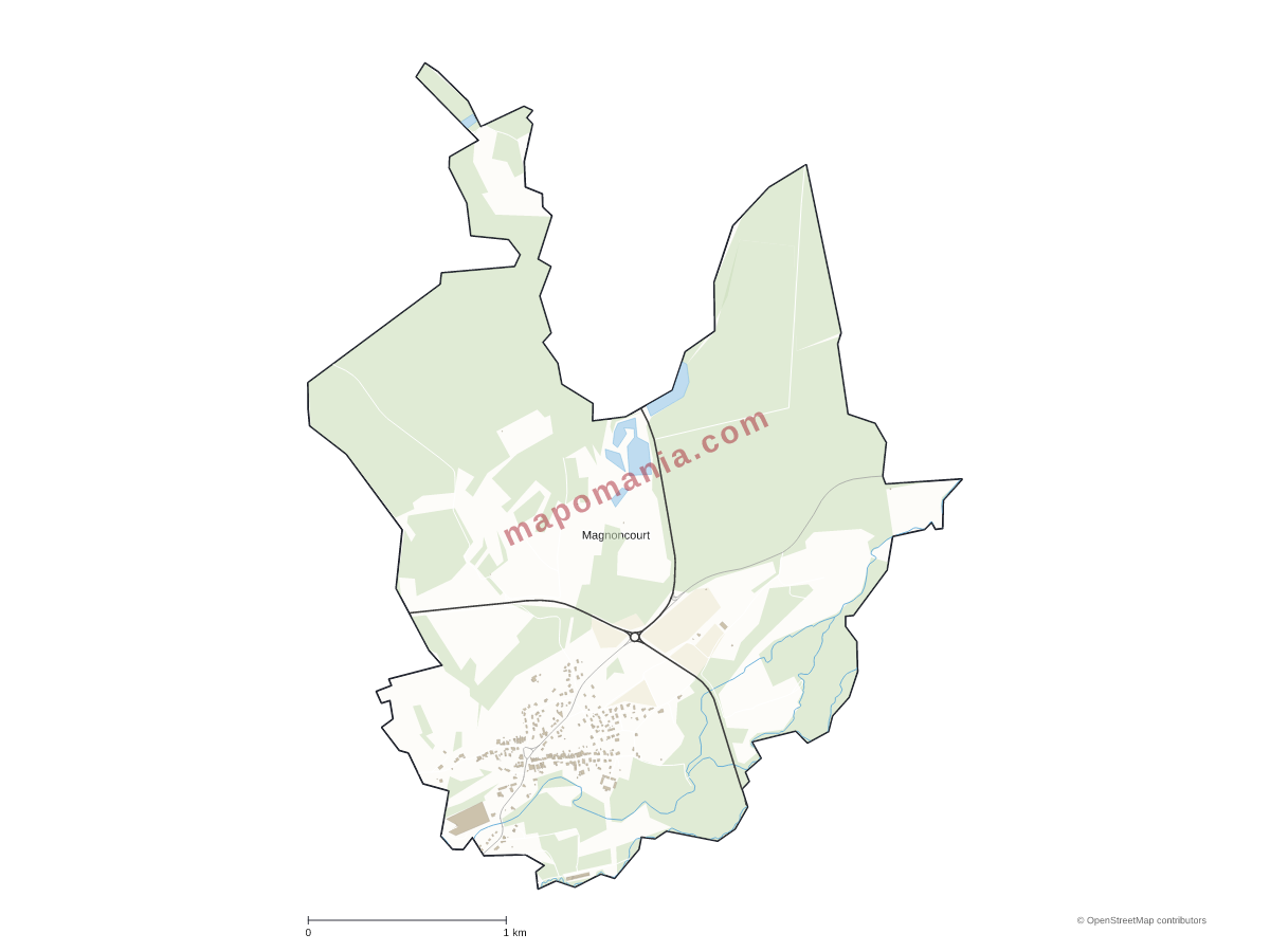 Carte de Magnoncourt à personnaliser