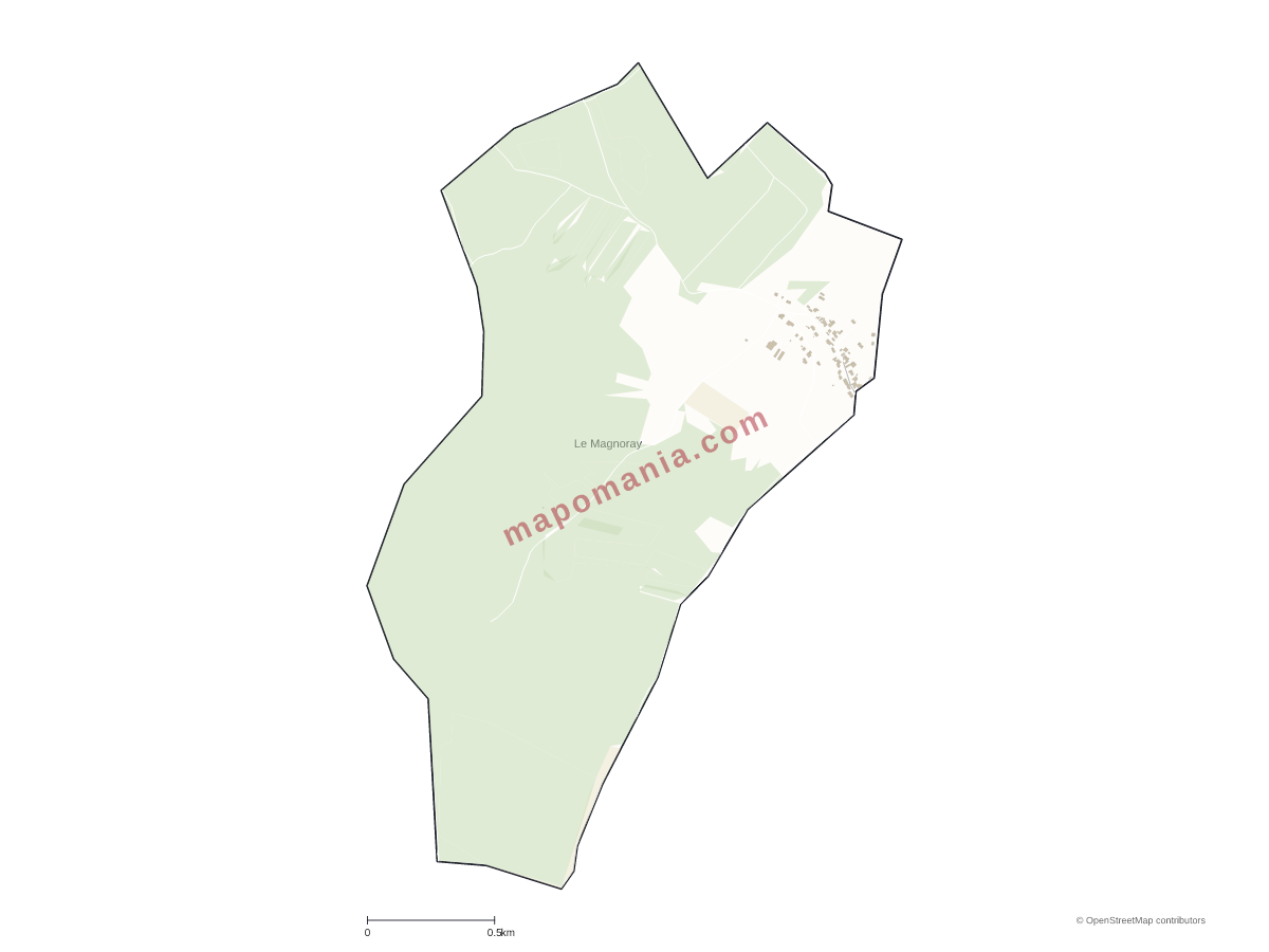 Carte de Le Magnoray à personnaliser