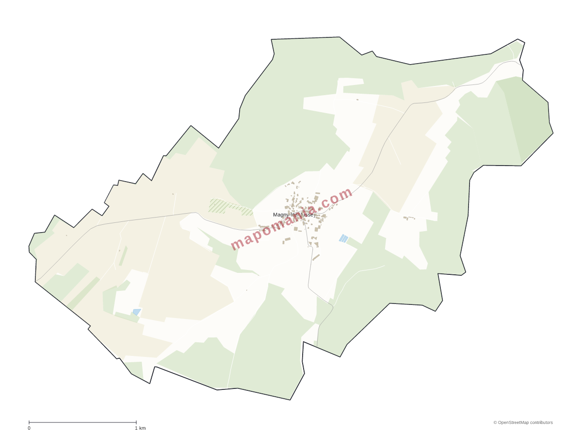 Carte de Magny-lès-Jussey à personnaliser
