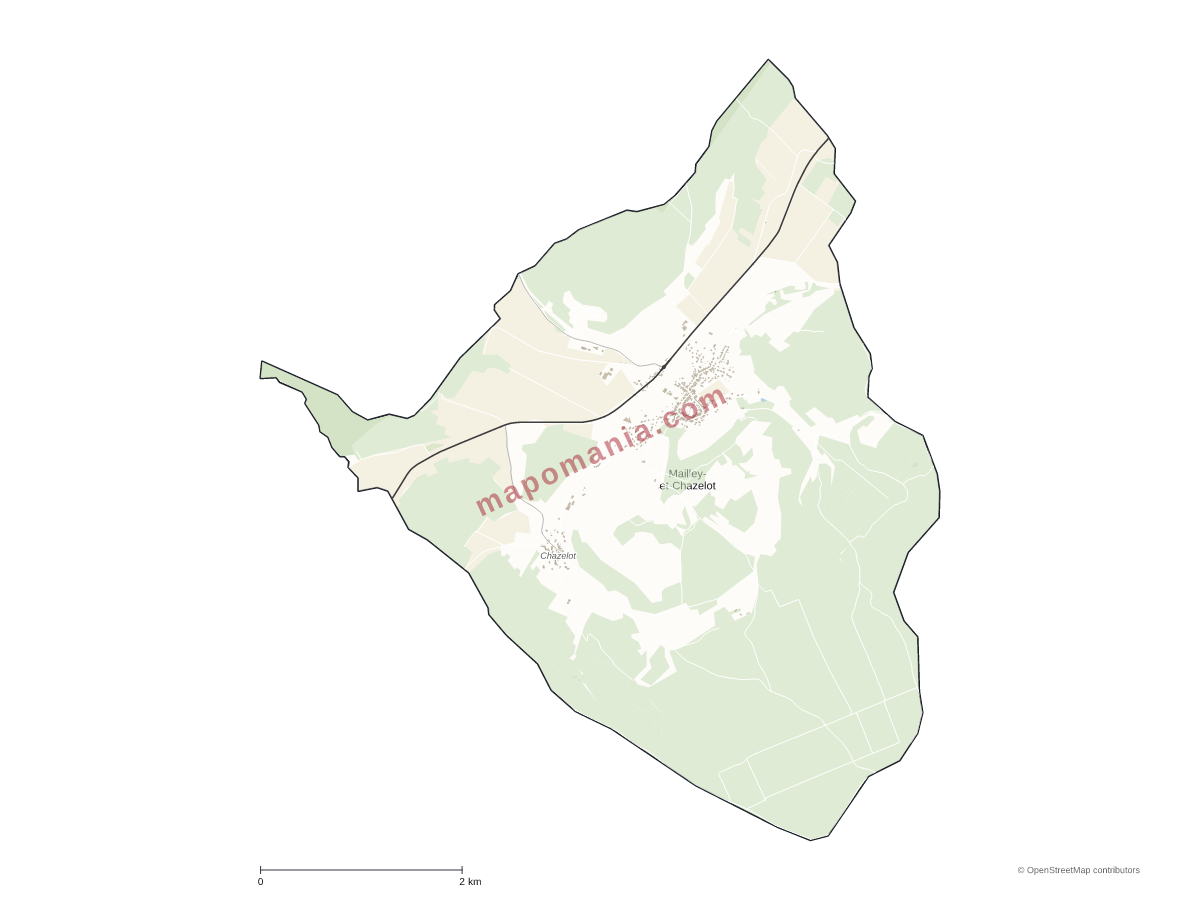 Carte de Mailley-et-Chazelot à personnaliser