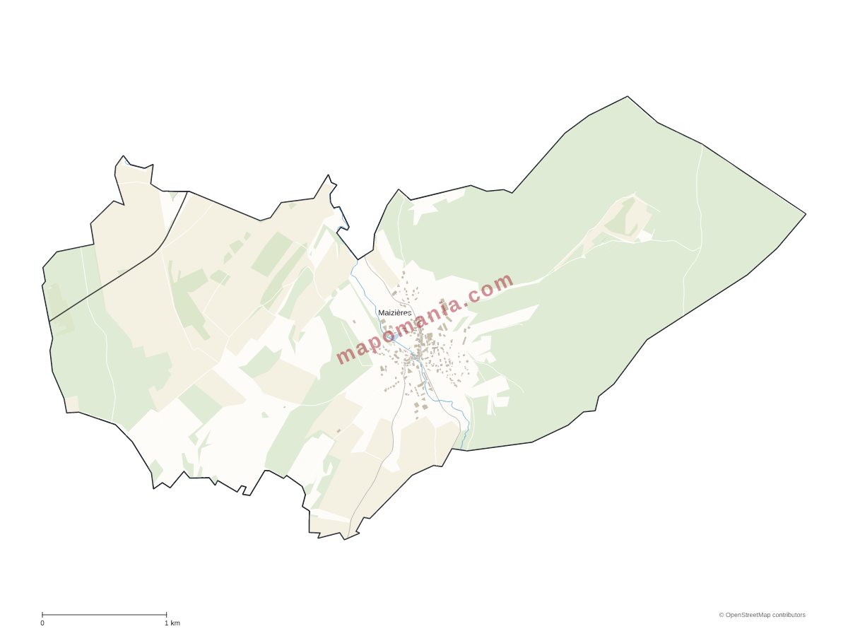 Carte de Maizières à personnaliser