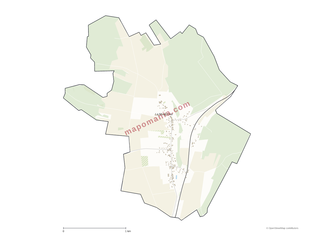 Carte de La Malachère à personnaliser