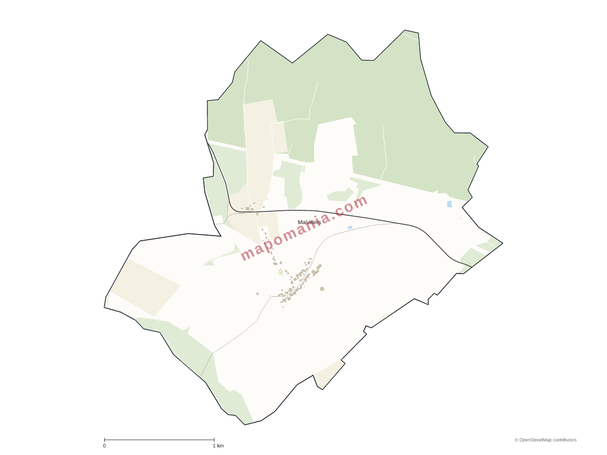Carte de Malvillers à personnaliser