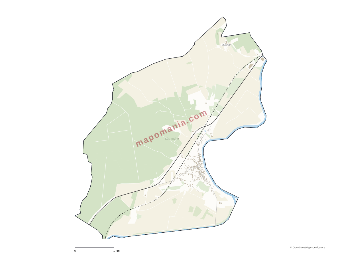 Carte de Mantoche à personnaliser