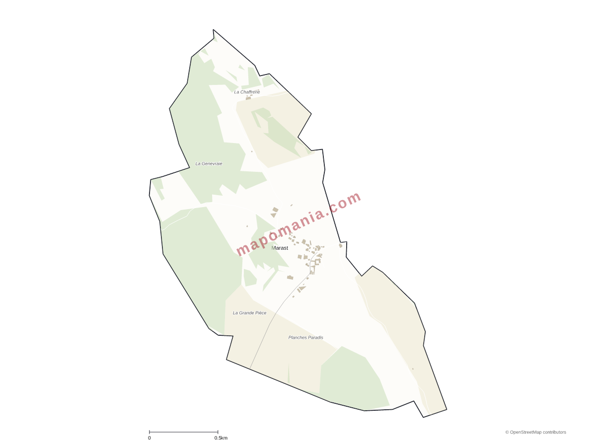 Carte de Marast à personnaliser