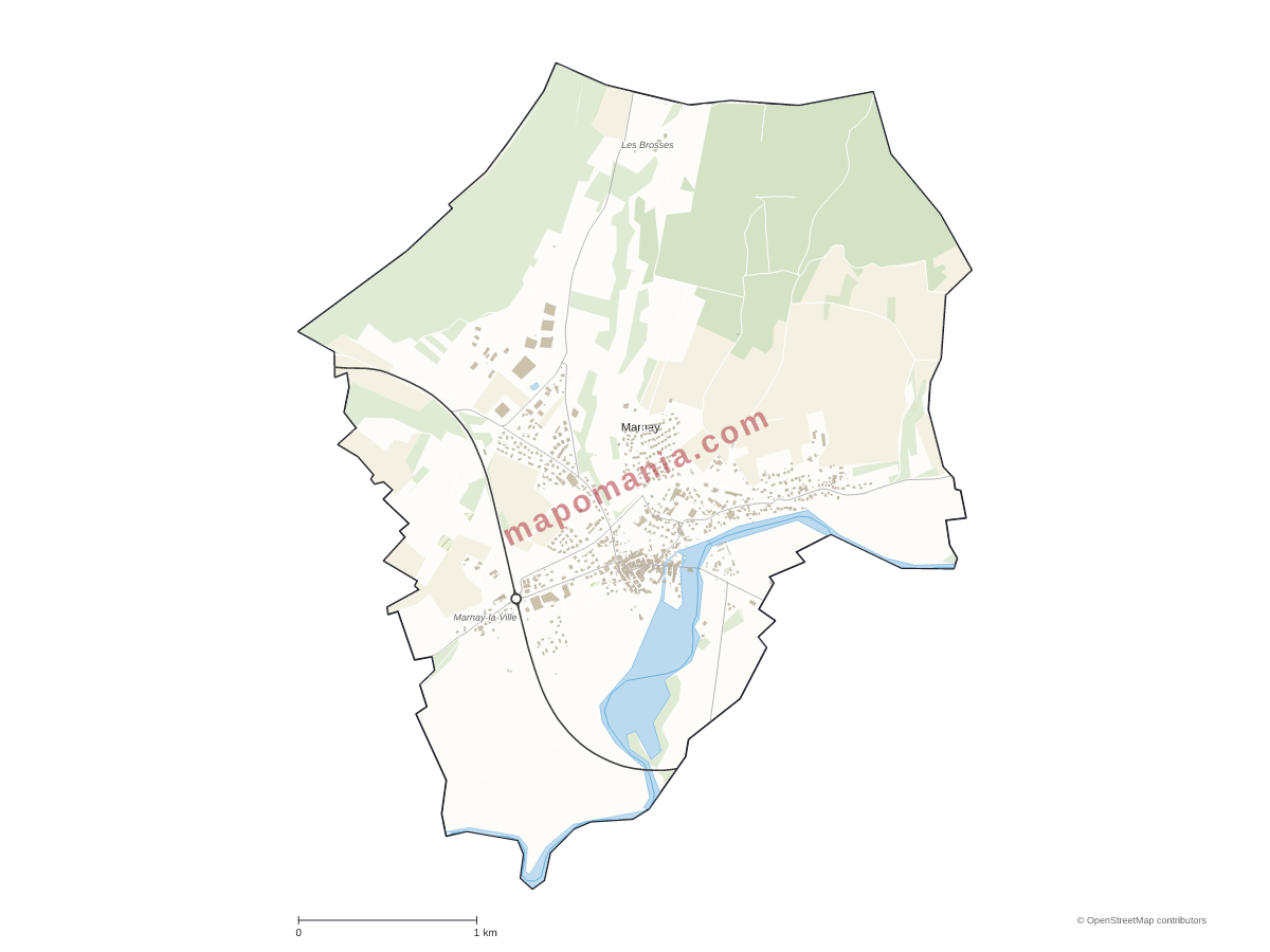 Carte de Marnay à personnaliser