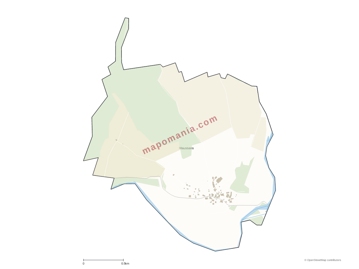Carte de Maussans à personnaliser