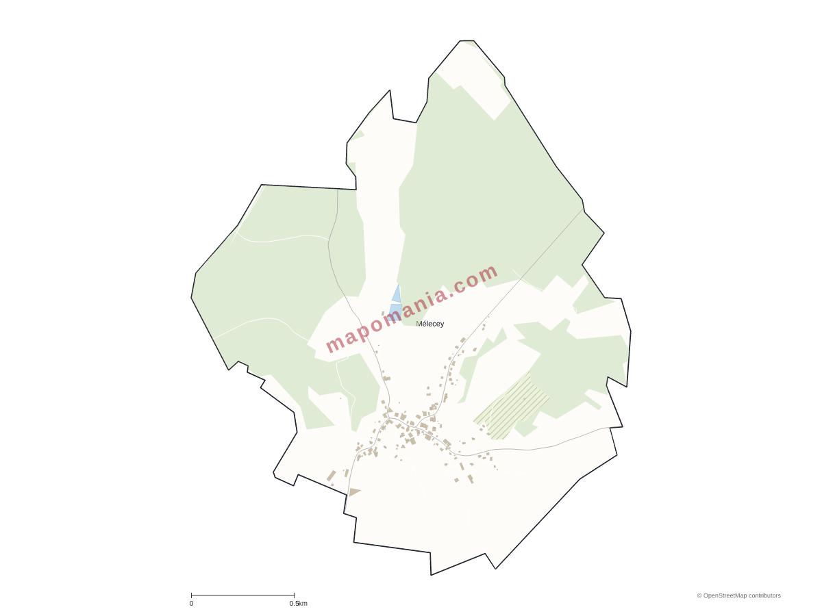 Carte de Mélecey à personnaliser