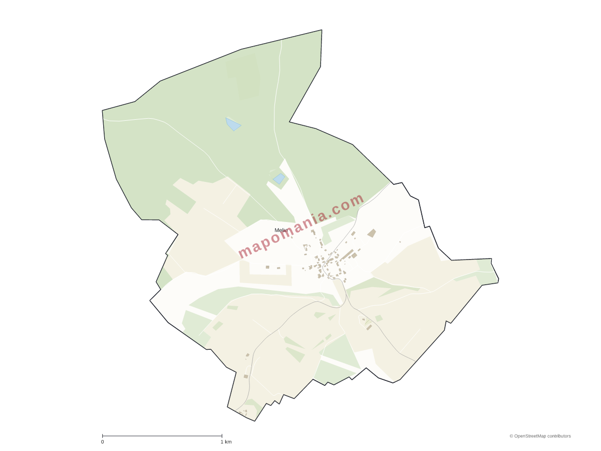 Carte de Melin à personnaliser