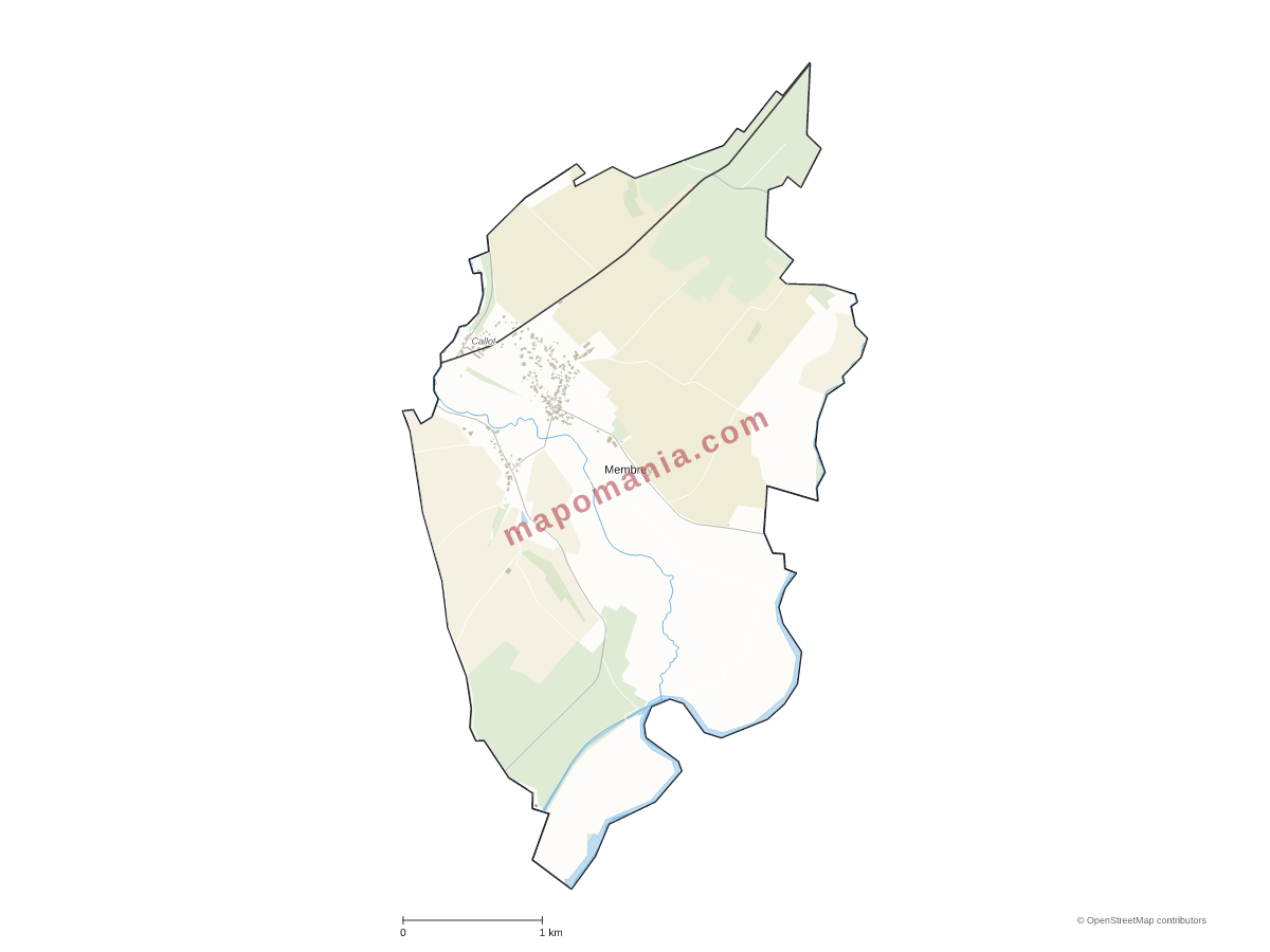 Carte de Membrey à personnaliser