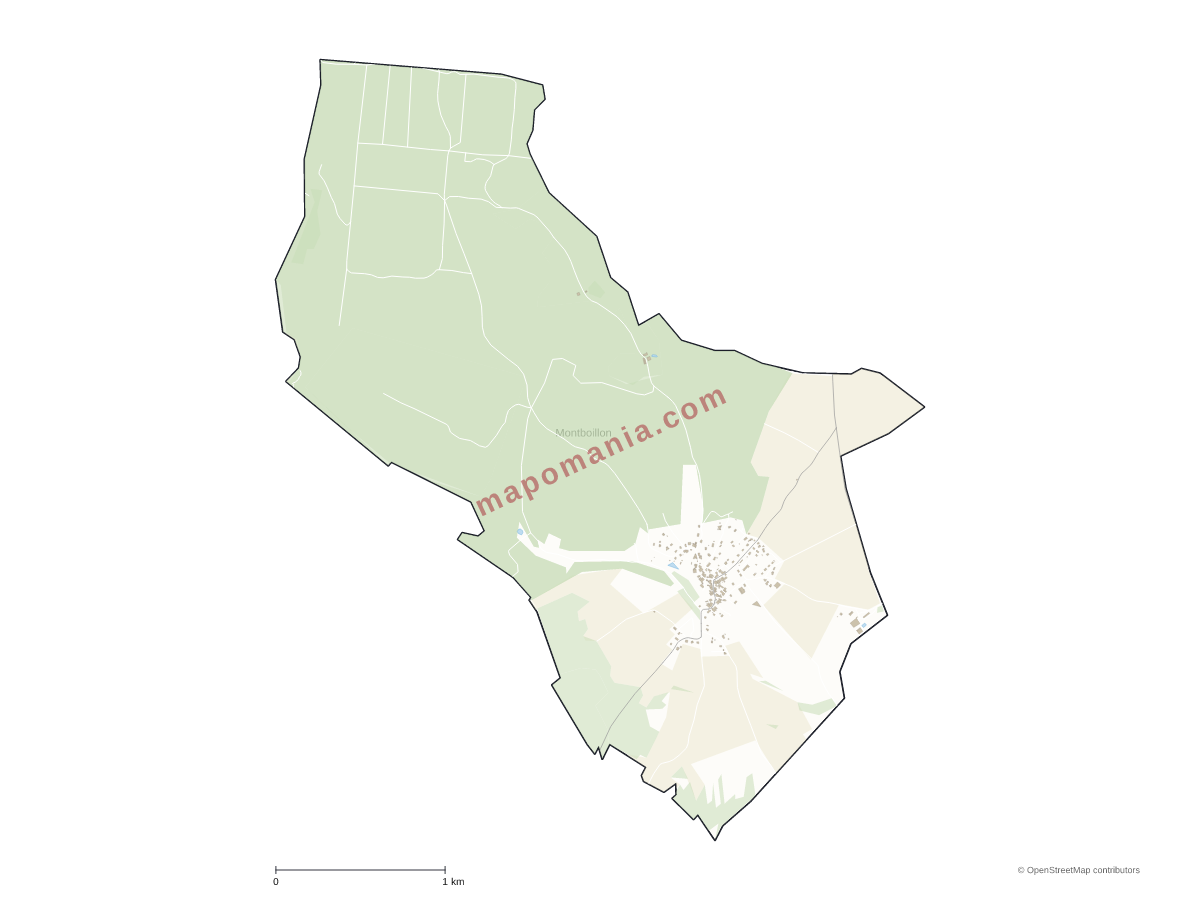 Carte de Montboillon à personnaliser