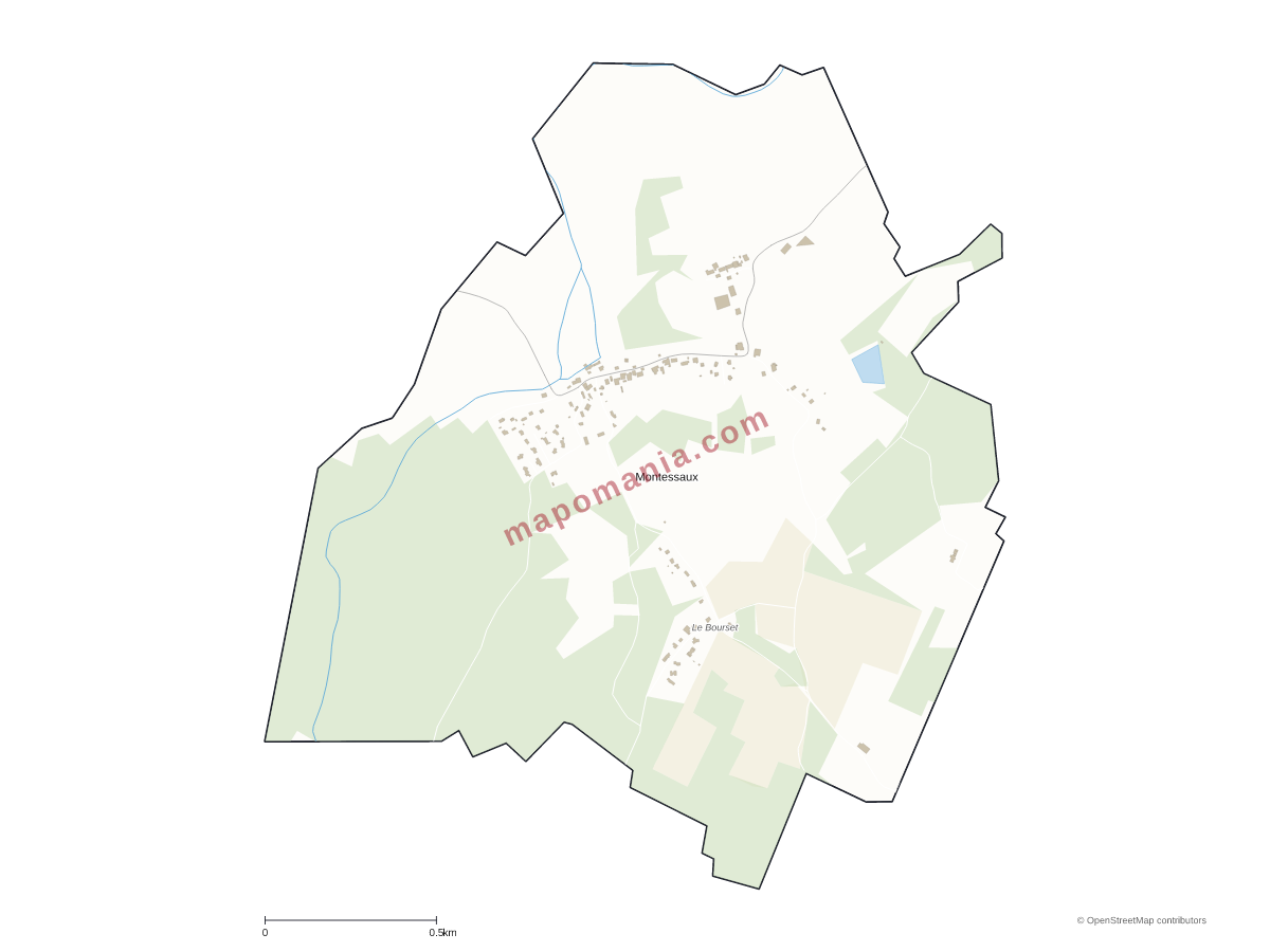 Carte de Montessaux à personnaliser