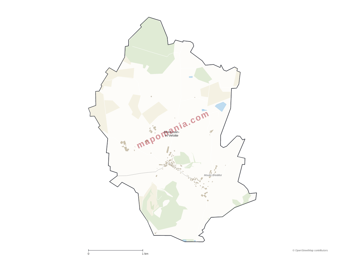 Carte de Montjustin-et-Velotte à personnaliser