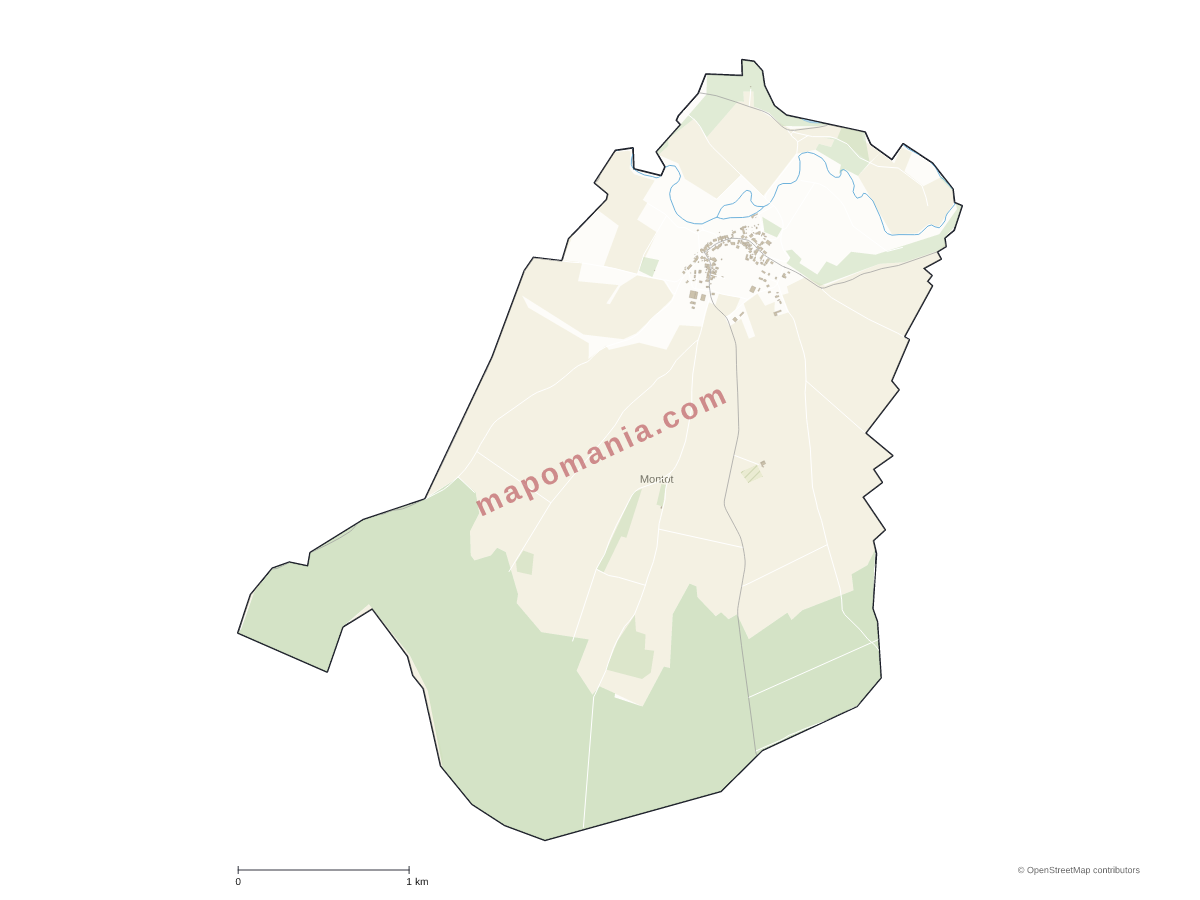Carte de Montot à personnaliser